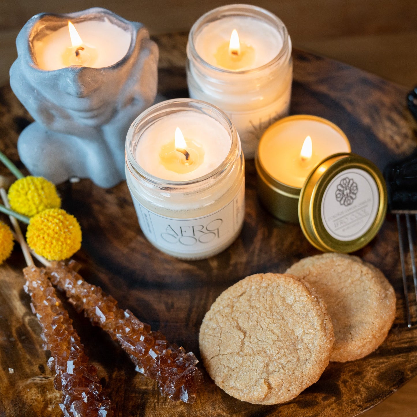 Afro Cool, Brown Sugar and Fig Soy Candle, 4 oz