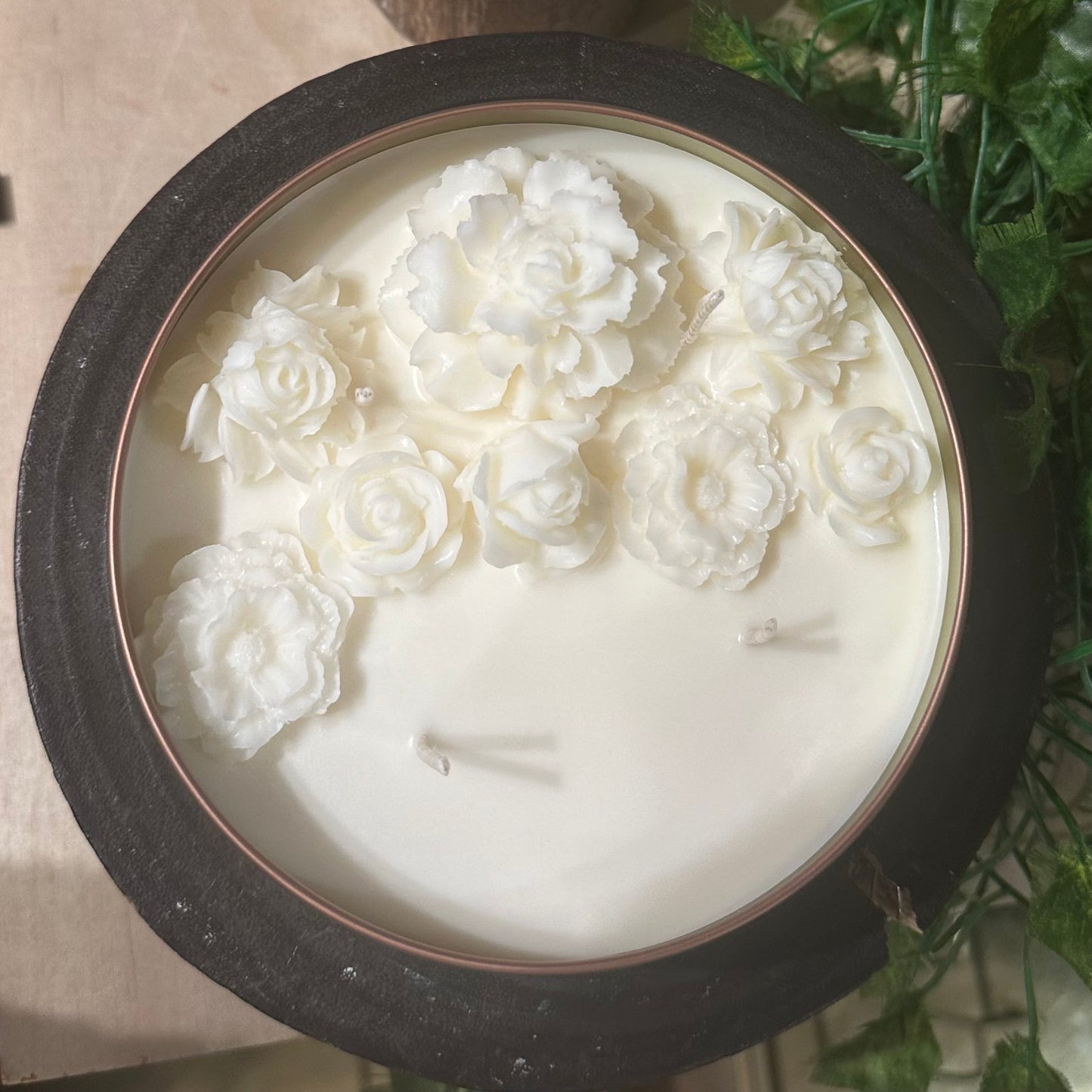 Decorative Wax Flower Candle