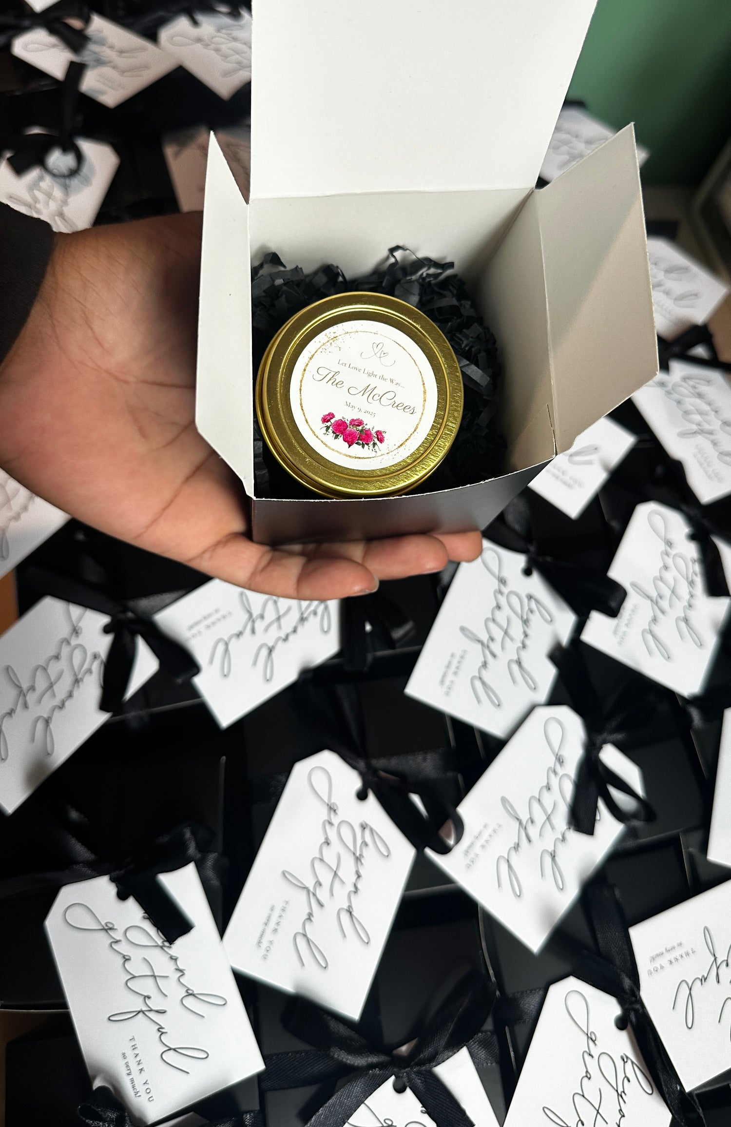 Customized Wedding Favors selected from Concrete Garden Candle's Wholesale Catalog