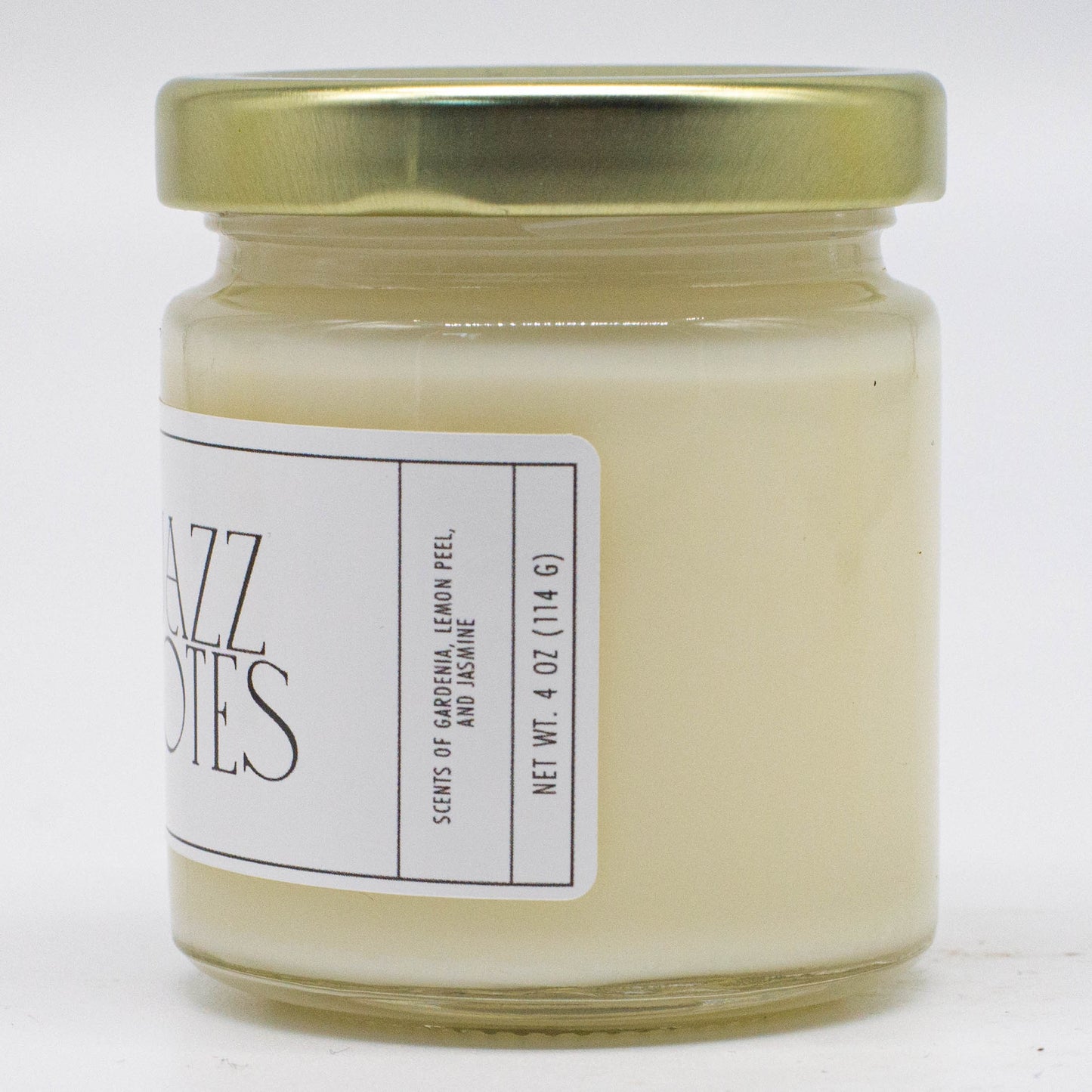 Jazz Notes, Gardenia and Lemon Peel Soy Candle, 4 oz