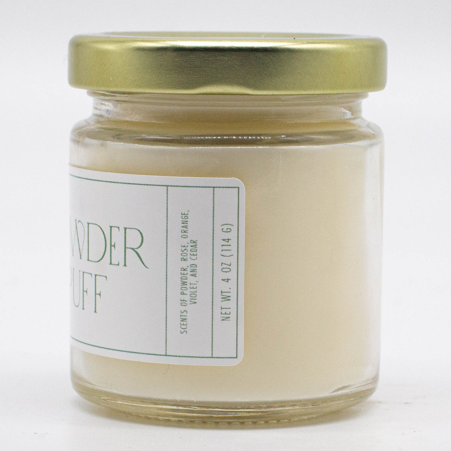 Powder Puff, Powder and Rose Soy Candle, 4 oz
