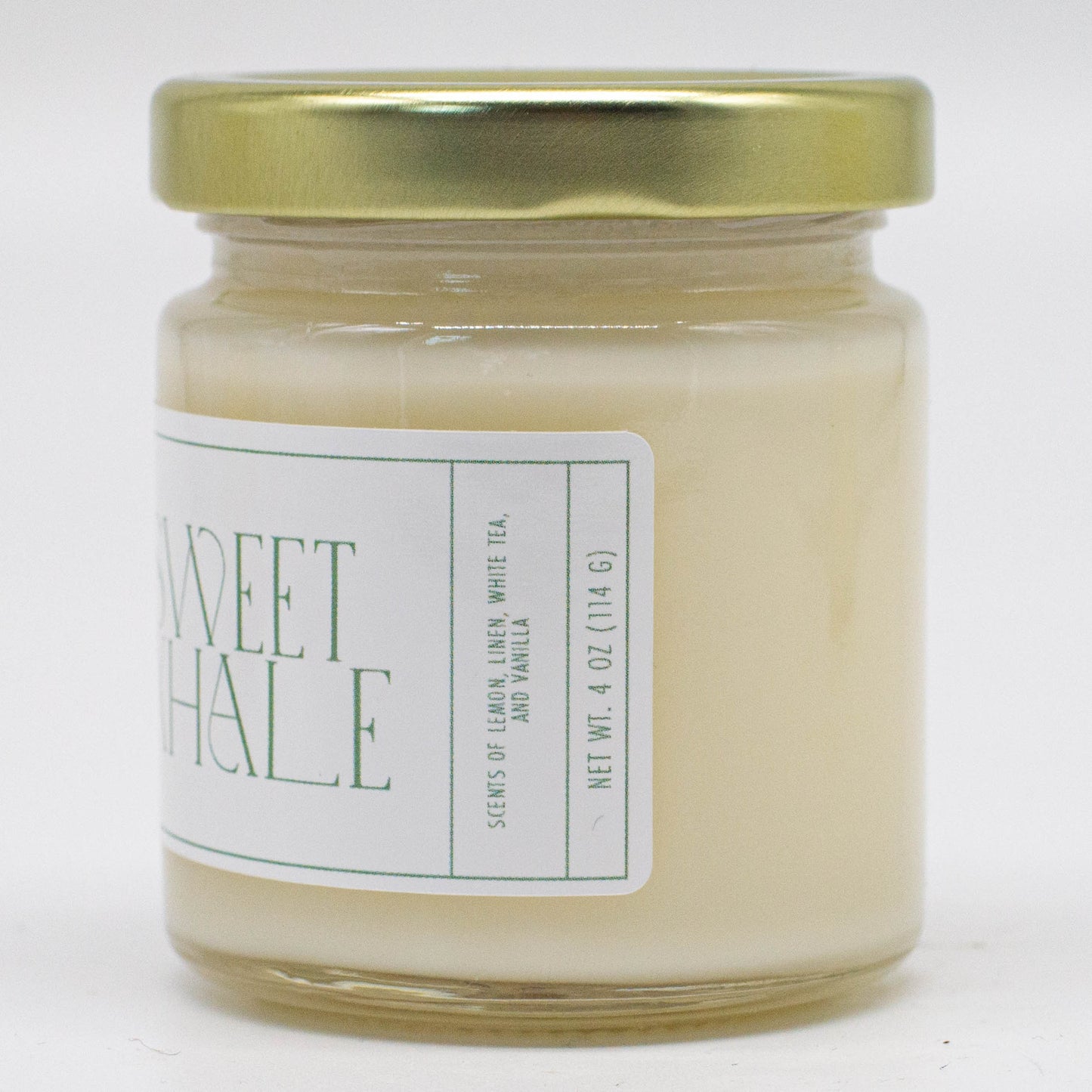 Sweet Exhale, Linen and Lemon Soy Candle, 4 oz