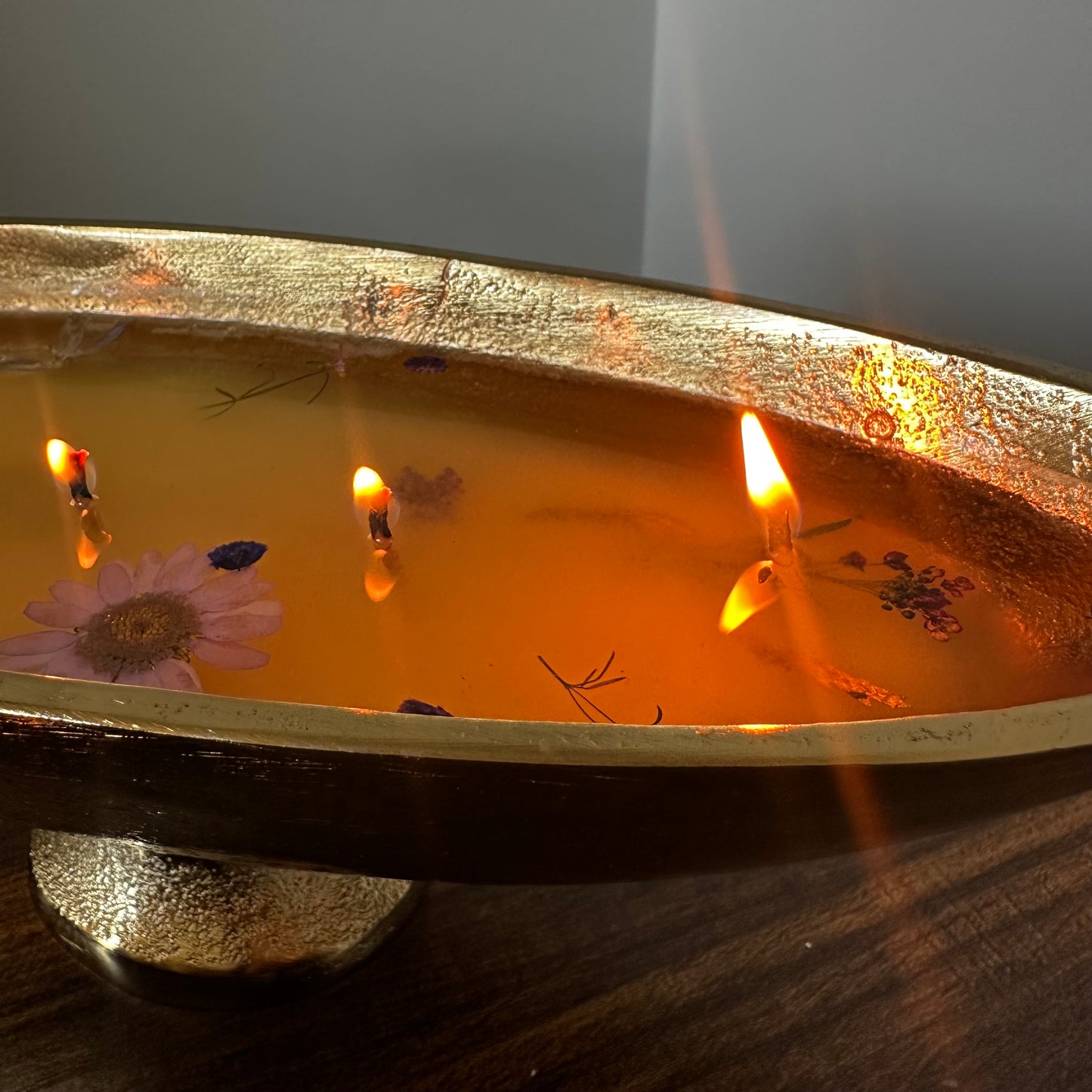 Gold Oval Bowl Scented Candle