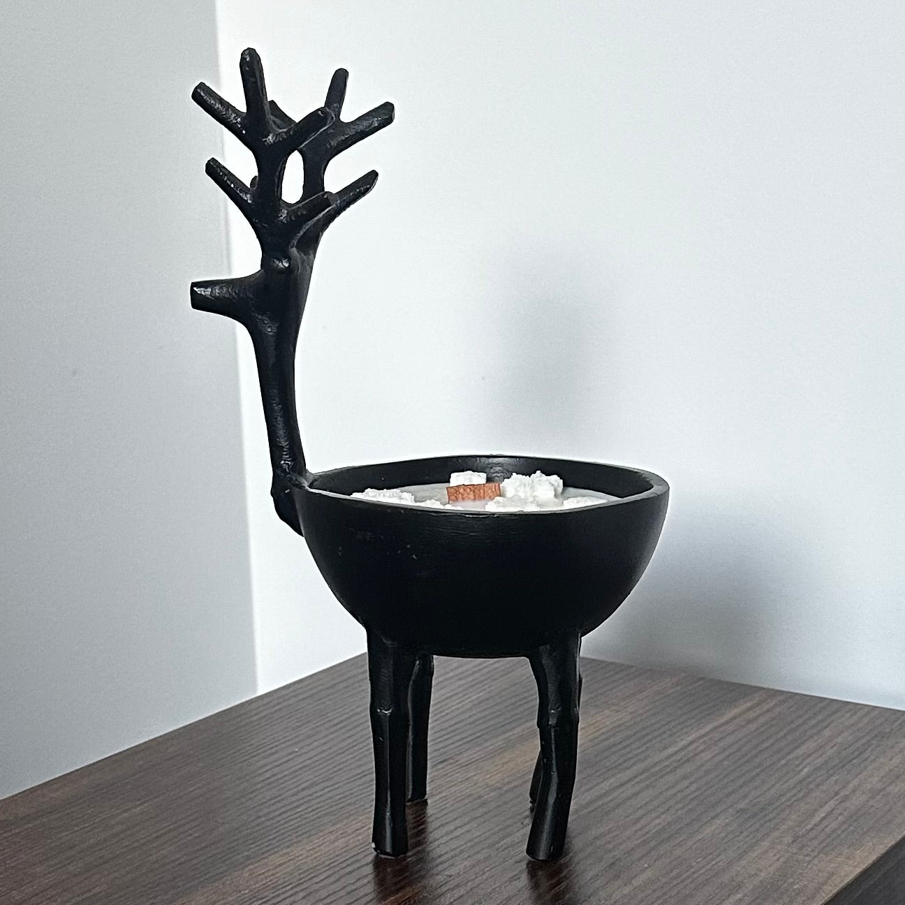 Black Reindeer Candle Set