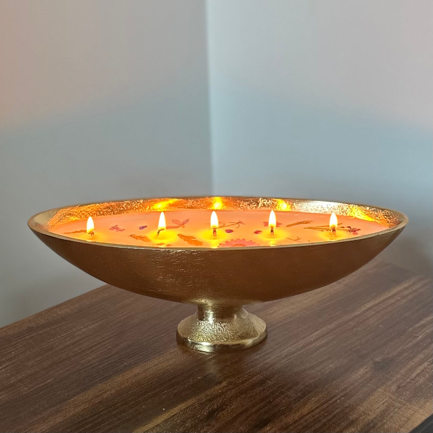 Gold Oval Bowl Scented Candle