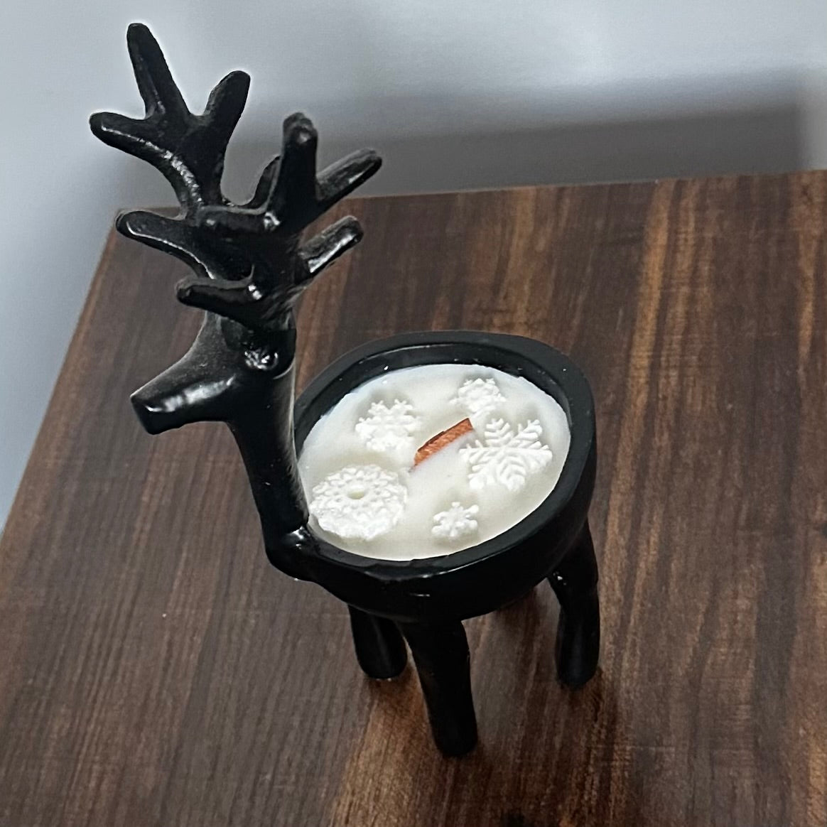 Black Reindeer Candle Set