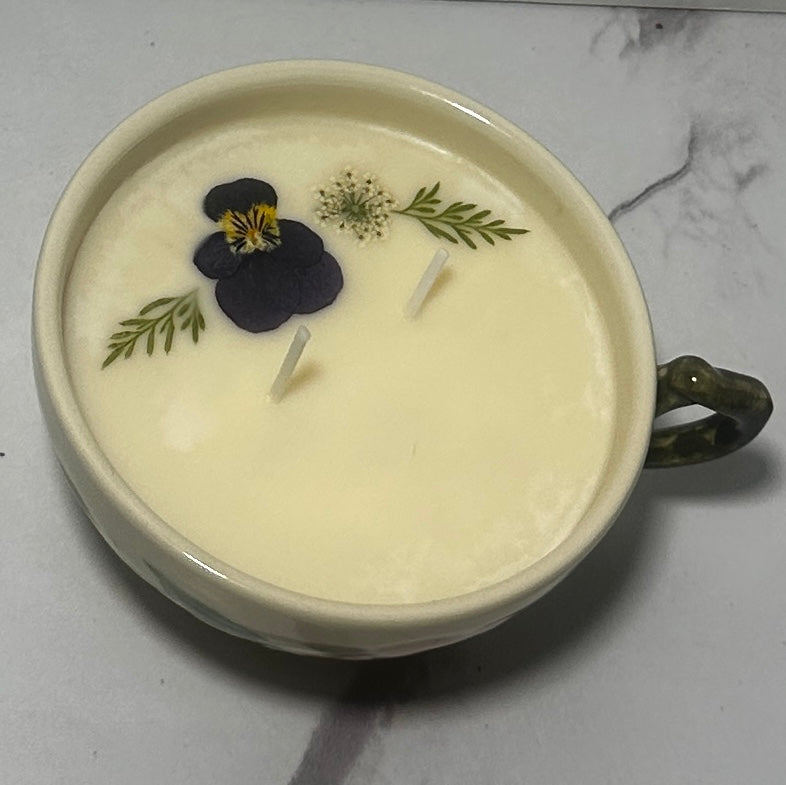 Franciscan Desert Rose Teacup Candle