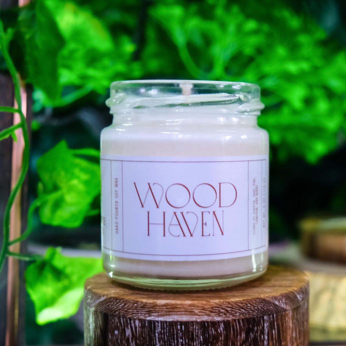 Wood Haven, Juniper and Sage Soy Candle, 4 oz