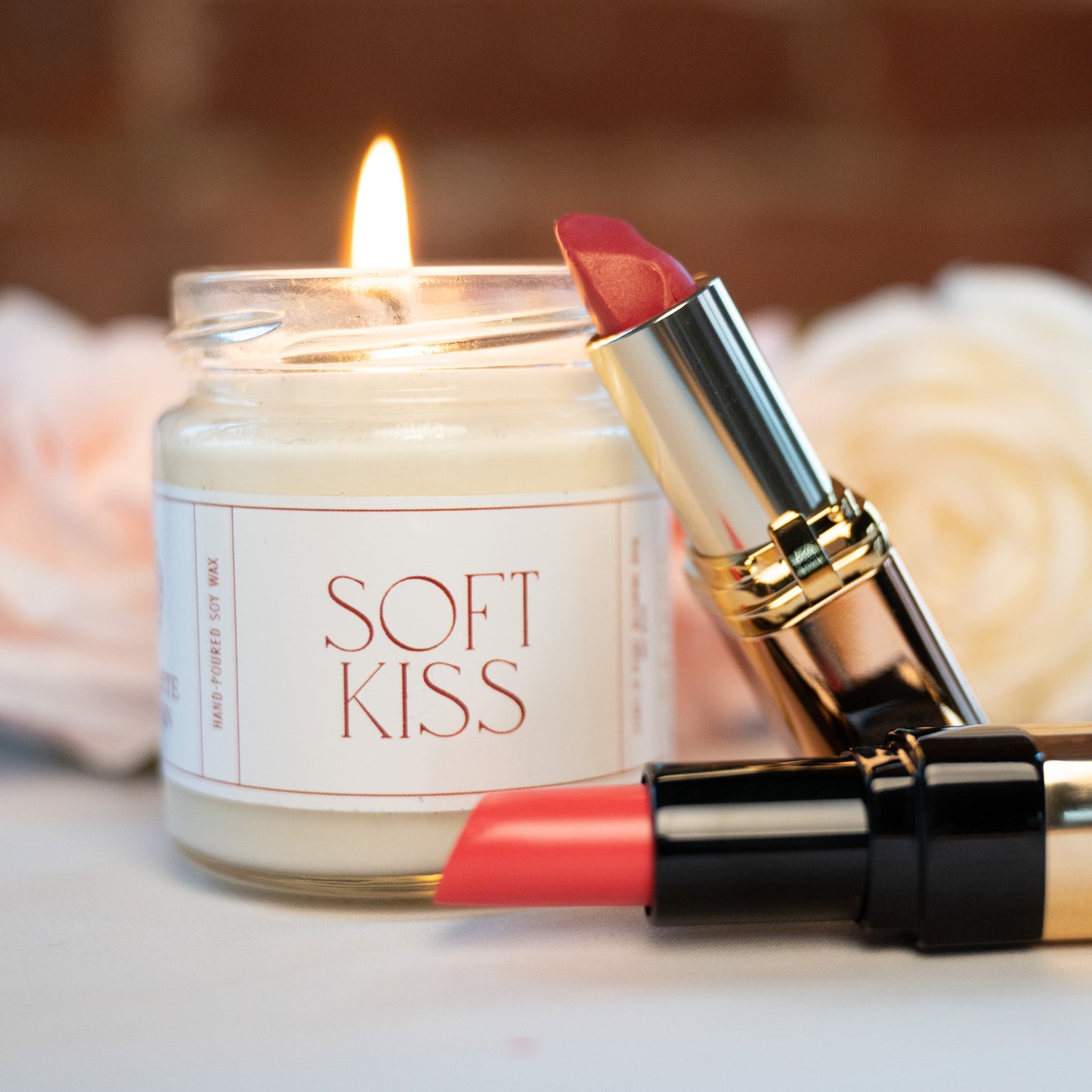Soft Kiss - Peony and Nectarine Soy Candle