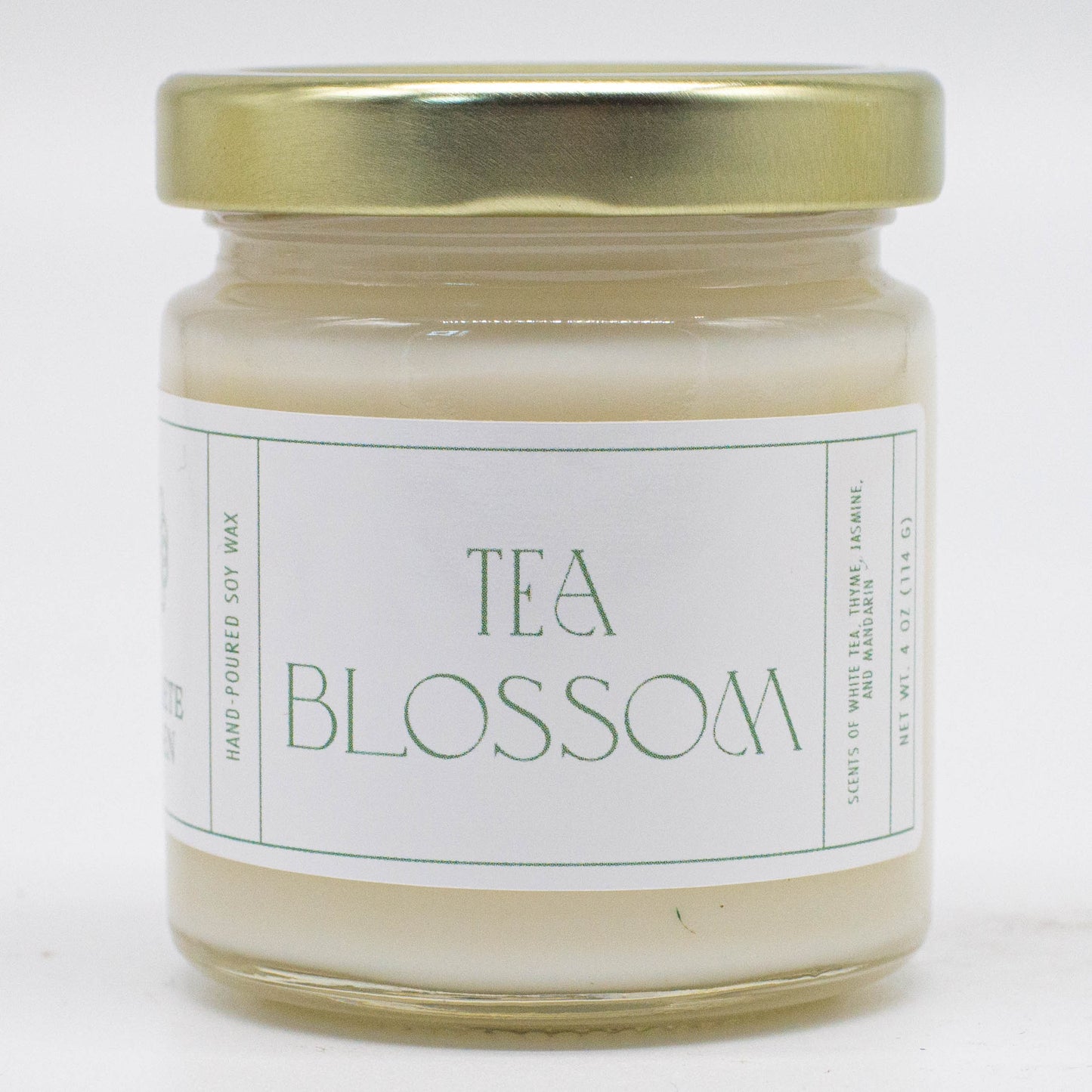 Tea Blossom, White Tea and Thyme Soy Candle, 4 oz