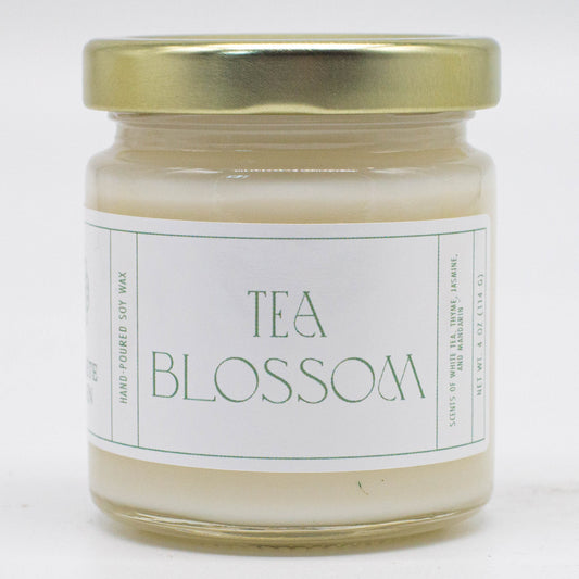 Tea Blossom, White Tea and Thyme Soy Candle, 4 oz
