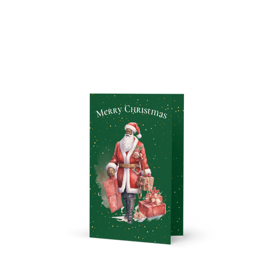 Black Santa Greeting Card